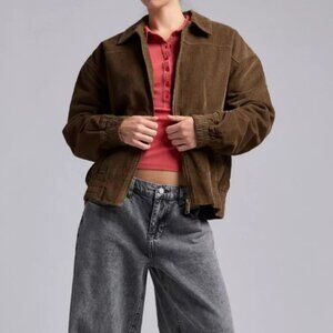NWT! Urban Outfitters BDG Ollie Corduroy Oversized Dad Jacket Brown Extra Large